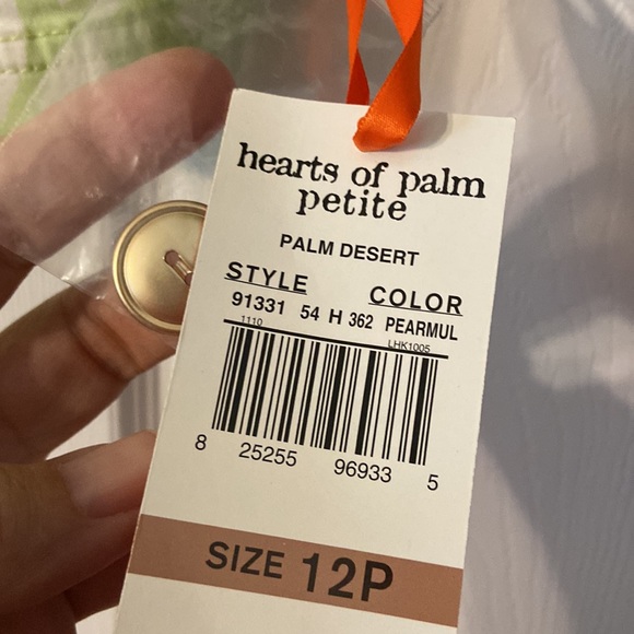 Hearts of Palm Petite Jacket brand new with tags size 12P green and white - Picture 5 of 15